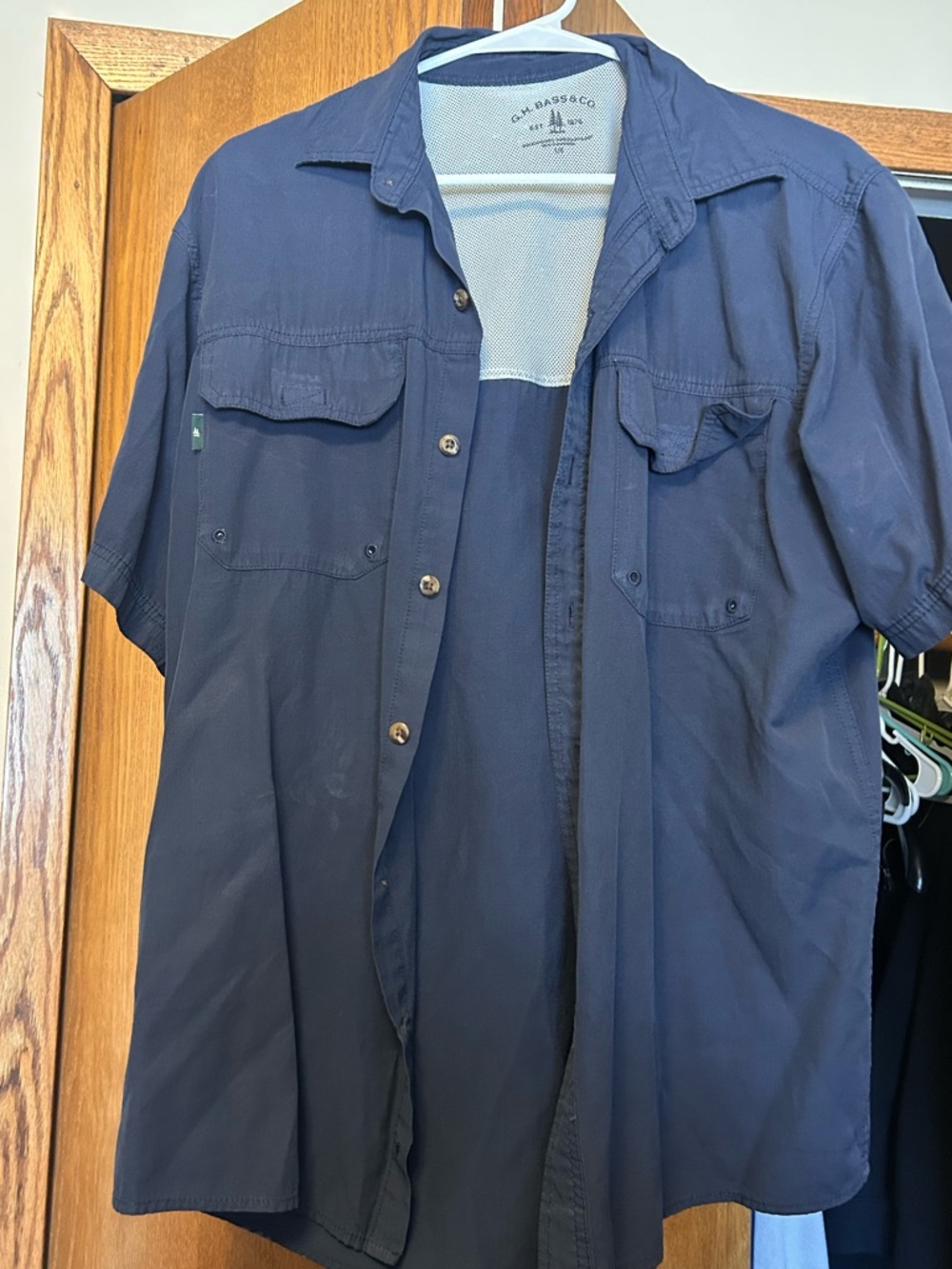 G.H. Bass & Co. Short-Sleeve Utility Shirt Jacket - Navy Blue